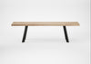 Bespoke Dining Bench Madrid Blonde Oiled Oak / 160cm / Straight