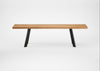 Bespoke Dining Bench Madrid Natural Oiled Oak / 160cm / Straight
