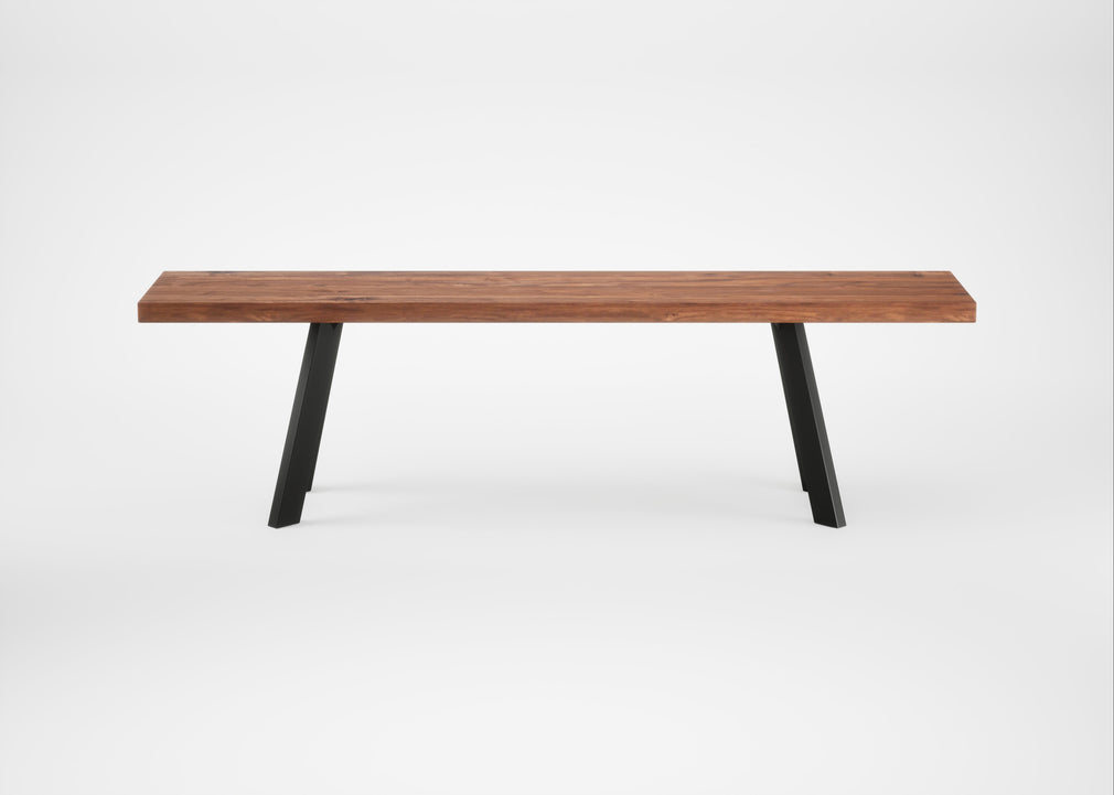 Bespoke Dining Bench Madrid Oiled Walnut / 160cm / Straight