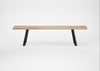 Bespoke Dining Bench Madrid Blonde Oiled Oak / 180cm / Natural Edge