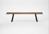 Bespoke Dining Bench Madrid Smoked Oiled Oak / 180cm / Natural Edge