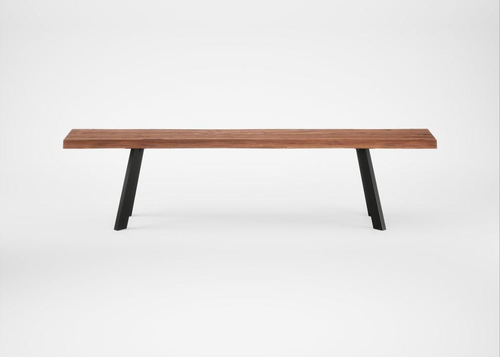 Bespoke Dining Bench Madrid Oiled Walnut / 180cm / Natural Edge