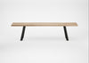 Bespoke Dining Bench Madrid Blonde Oiled Oak / 180cm / Straight