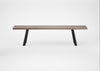 Bespoke Dining Bench Madrid Grey Oiled Oak / 180cm / Straight