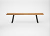 Bespoke Dining Bench Madrid Natural Oiled Oak / 180cm / Straight