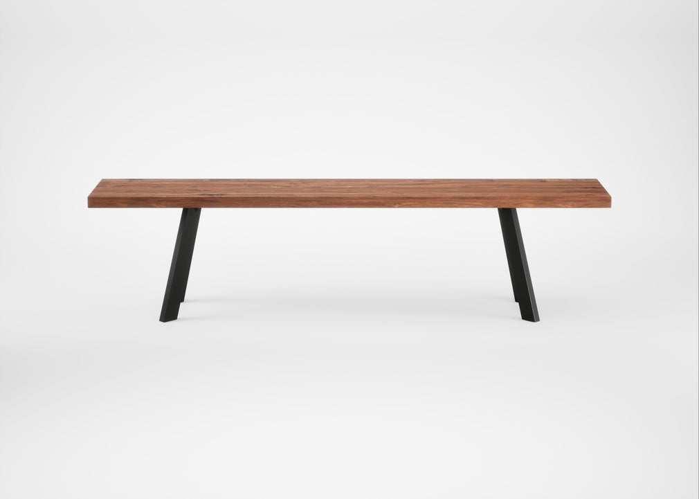 Bespoke Dining Bench Madrid Oiled Walnut / 180cm / Straight