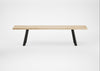Bespoke Dining Bench Madrid White Oiled Oak / 180cm / Straight