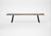 Bespoke Dining Bench Madrid Grey Oiled Oak / 200cm / Natural Edge