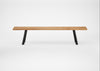 Bespoke Dining Bench Madrid Natural Oiled Oak / 200cm / Natural Edge