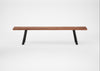 Bespoke Dining Bench Madrid Oiled Walnut / 200cm / Natural Edge