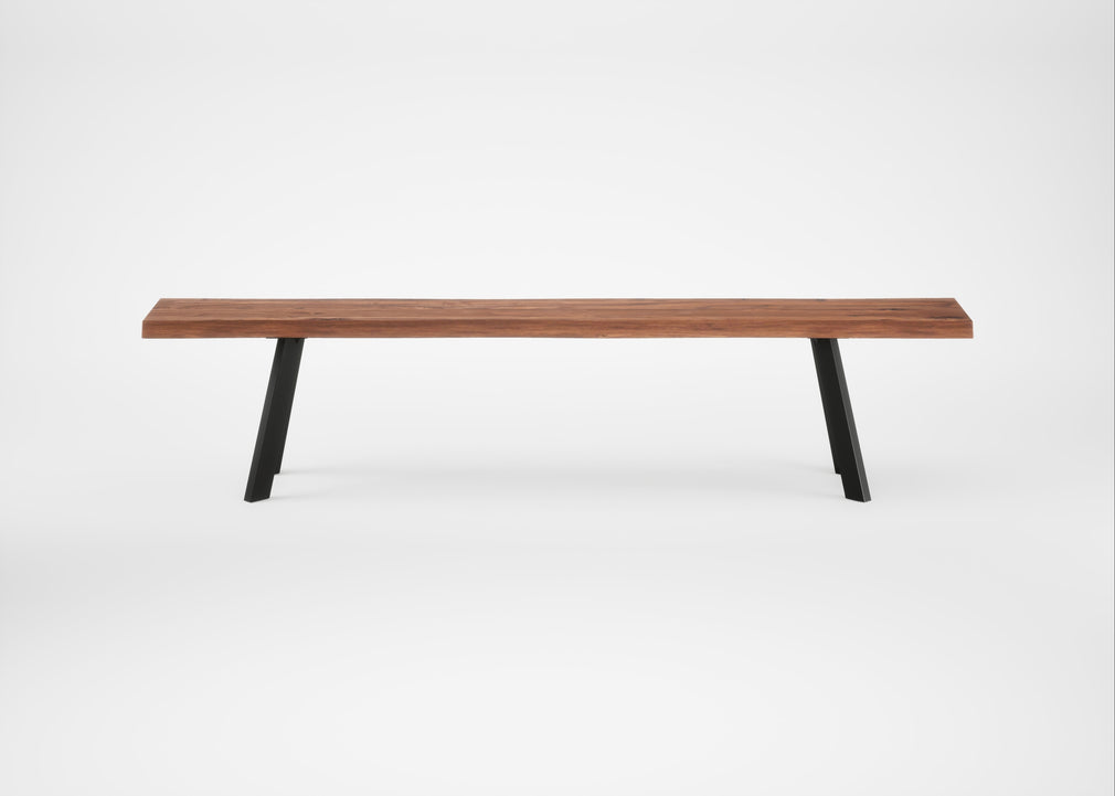 Bespoke Dining Bench Madrid Oiled Walnut / 200cm / Natural Edge