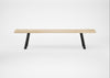 Bespoke Dining Bench Madrid White Oiled Oak / 200cm / Natural Edge