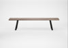 Bespoke Dining Bench Madrid Grey Oiled Oak / 200cm / Straight