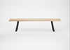 Bespoke Dining Bench Madrid White Oiled Oak / 200cm / Straight