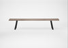 Bespoke Dining Bench Madrid Grey Oiled Oak / 220cm / Natural Edge