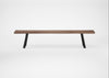 Bespoke Dining Bench Madrid Smoked Oiled Oak / 220cm / Natural Edge