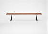 Bespoke Dining Bench Madrid Oiled Walnut / 220cm / Natural Edge