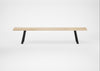 Bespoke Dining Bench Madrid White Oiled Oak / 220cm / Natural Edge