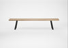 Bespoke Dining Bench Madrid Blonde Oiled Oak / 220cm / Straight