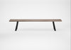 Bespoke Dining Bench Madrid Grey Oiled Oak / 220cm / Straight