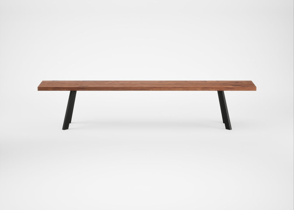 Bespoke Dining Bench Madrid Oiled Walnut / 220cm / Straight