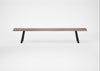 Bespoke Dining Bench Madrid Grey Oiled Oak / 240cm / Natural Edge