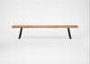 Bespoke Dining Bench Madrid Natural Oiled Oak / 240cm / Natural Edge