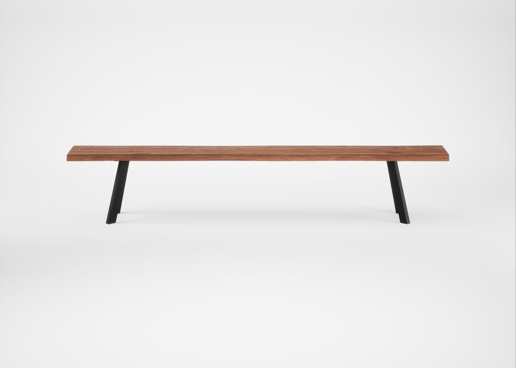Bespoke Dining Bench Madrid Oiled Walnut / 240cm / Natural Edge