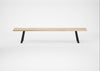 Bespoke Dining Bench Madrid White Oiled Oak / 240cm / Straight