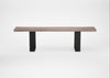 Bespoke Dining Bench Prague Grey Oiled Oak / 160cm / Natural Edge