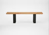 Bespoke Dining Bench Prague Natural Oiled Oak / 160cm / Natural Edge