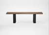 Bespoke Dining Bench Prague Smoked Oiled Oak / 160cm / Natural Edge