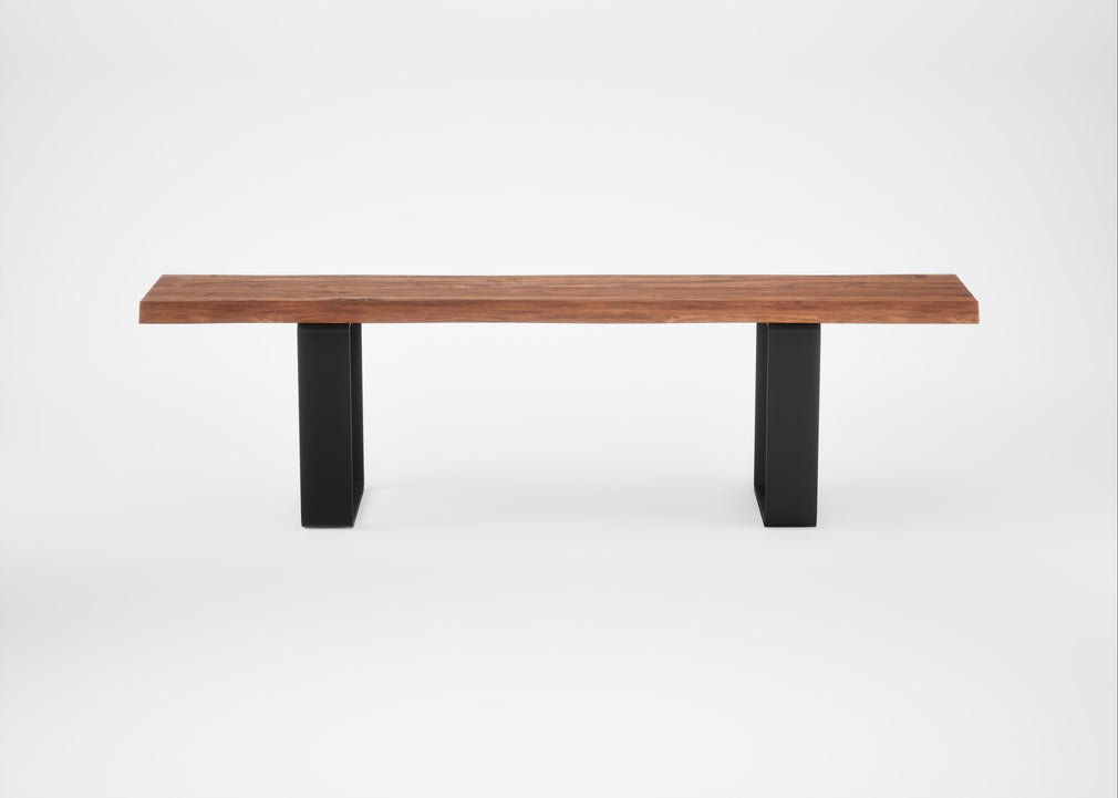 Bespoke Dining Bench Prague Oiled Walnut / 160cm / Natural Edge