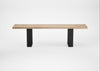 Bespoke Dining Bench Prague Blonde Oiled Oak / 160cm / Straight