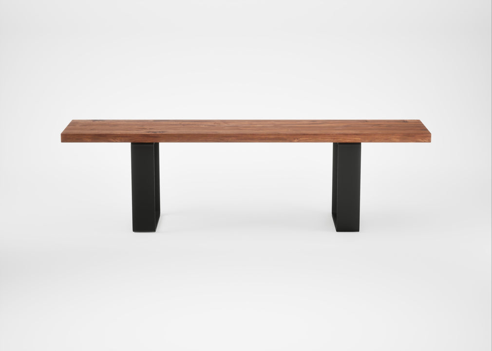 Bespoke Dining Bench Prague Oiled Walnut / 160cm / Straight