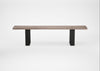 Bespoke Dining Bench Prague Grey Oiled Oak / 180cm / Natural Edge
