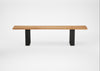 Bespoke Dining Bench Prague Natural Oiled Oak / 180cm / Natural Edge