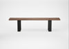 Bespoke Dining Bench Prague Smoked Oiled Oak / 180cm / Natural Edge