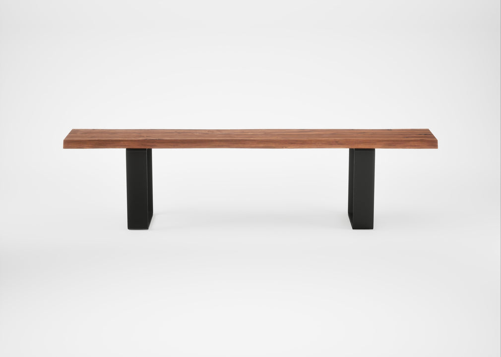Bespoke Dining Bench Prague Oiled Walnut / 180cm / Natural Edge