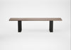 Bespoke Dining Bench Prague Grey Oiled Oak / 180cm / Straight