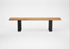 Bespoke Dining Bench Prague Natural Oiled Oak / 180cm / Straight