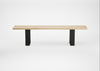 Bespoke Dining Bench Prague White Oiled Oak / 180cm / Straight