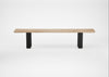 Bespoke Dining Bench Prague Blonde Oiled Oak / 200cm / Natural Edge