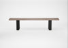 Bespoke Dining Bench Prague Grey Oiled Oak / 200cm / Natural Edge