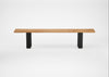 Bespoke Dining Bench Prague Natural Oiled Oak / 200cm / Natural Edge