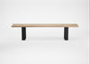 Bespoke Dining Bench Prague Blonde Oiled Oak / 200cm / Straight