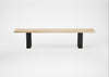 Bespoke Dining Bench Prague White Oiled Oak / 200cm / Straight