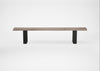 Bespoke Dining Bench Prague Grey Oiled Oak / 220cm / Natural Edge