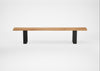 Bespoke Dining Bench Prague Natural Oiled Oak / 220cm / Natural Edge