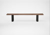 Bespoke Dining Bench Prague Smoked Oiled Oak / 220cm / Natural Edge
